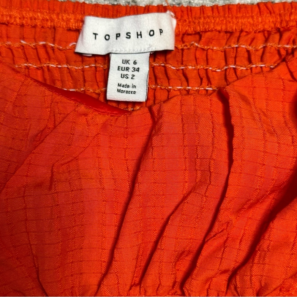 TOPSHOP Sweetheart Neck Textured Top Size 2 - Picture 4 of 6